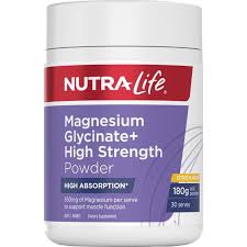 Nutra-Life Magnesium Glycinate+ High Strength Powder Citrus 180g