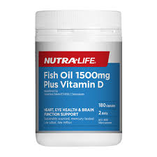 Nutra-Life Fish Oil 1500mg +Vitamin D 180caps