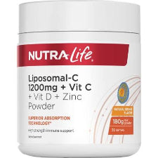 Nutra-Life Liposom C 1200mg +VitD +Zinc 180g