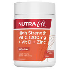 Nutra-Life High Strength VitC 1200mg VitD + Zinc Chewable 120s