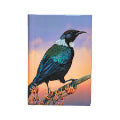 Parrs On Portage Note Book Tui with Flax Flowers A5 Hard Cover