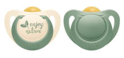 Nuk For Nature Latex Soother 6-18m Asst 2pk