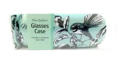 Parrs Glasses Case Birds Pastel Blue