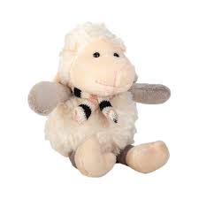 Parrs On Portage Sheep Toy Knit Scarf Pink