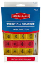 Pill Box 7 Day 4 Sections Removable