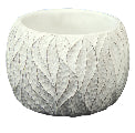 Concrete Pot Leaf Pattern - Medium