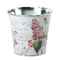 Metal Pot Cover Les Fleurs