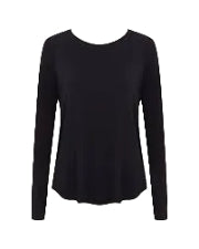 Boody Goodnight Raglan Sleep Top Black Small