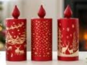 Red Candle LED Red 20cm