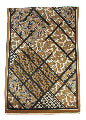Scarf Caramel Leaves Diagonal