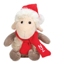 Parrs On Portage Xmas Sheep Toy with Santa Hat