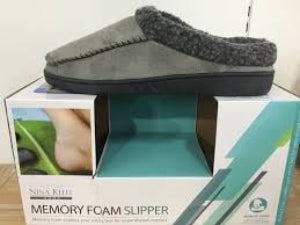 Mens Slippers Dark Grey XL 13-14 Slip On