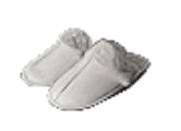 Women Slippers Grey w Grey Fur Small 7-8 Slip On