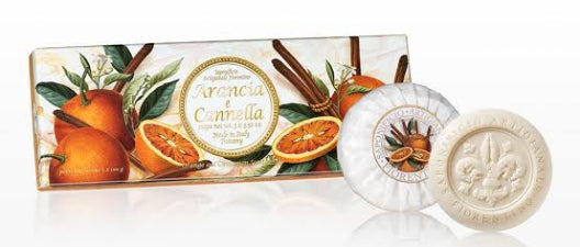 Fiorentino Soap Orange/Cinnamon 100g 3pk