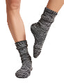 Boody Women Chunky Bed Sock Black Marl