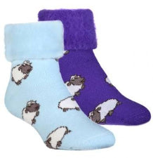 Comfort Socks Kiwiana Sheep Blue
