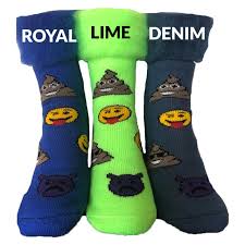 Comfort Socks Emoji Denim