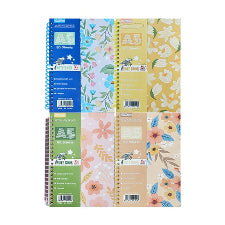 Notebook A5 Spiral Flowers 160pages