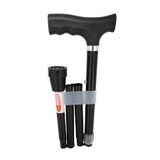 SB Walking Sictk Folding Adjustable Black 33-37 SB721