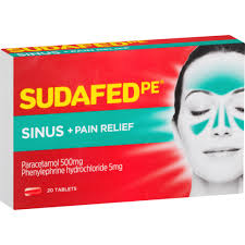 Sudafed PE Sinus + Pain 20