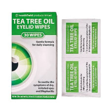 Heathfield Tea Tree Oil Eyelid Wipes pkt 30