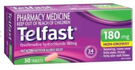 Telfast Tablets 180mg 30s