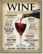 Tin Sign - Wine Of The World
