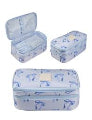 Tender Love + Carry Blue Bow Double Zip Utility