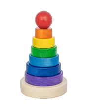 Wooden Rainbow Tower Blue