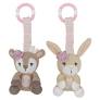 Knitted 2pk Stroller Toy - Fawn & Bunny