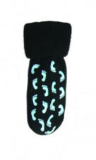 Comfort Socks Tread Black Blue Feet