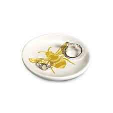 Nibble Kate Heiss Trinket Dish Mustard Bee