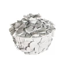 Matte White Petal Trinket Box