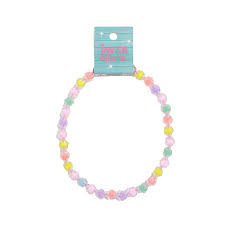 Twinkle & Twirl  Stretch Bead Necklace Pastel