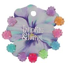 Twinkle & Twirl Mini Flower Claws Clips Multi 10pc