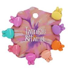 Twinkle & Twirl Micro Bunny Claw Clip Multi 10pc