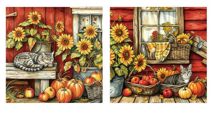 Garden Cat 3D Coaster Set 4
