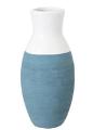 Aqua Dipped Ceramic Vase