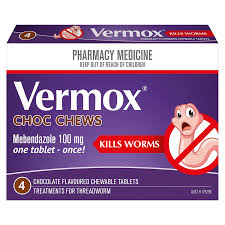 Vermox Choc Chews Tabs 4s
