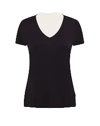 Boody Women V Neck T-Shirt Black XLarge