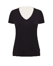 Boody Women V-Neck T-Shirt Black Med