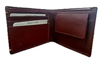 Mens Leather Wallet Dark Brown