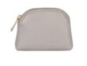Leather Small Dome Purse Stone Beige