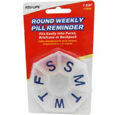 Acu-Life Round Weekly Pill Box